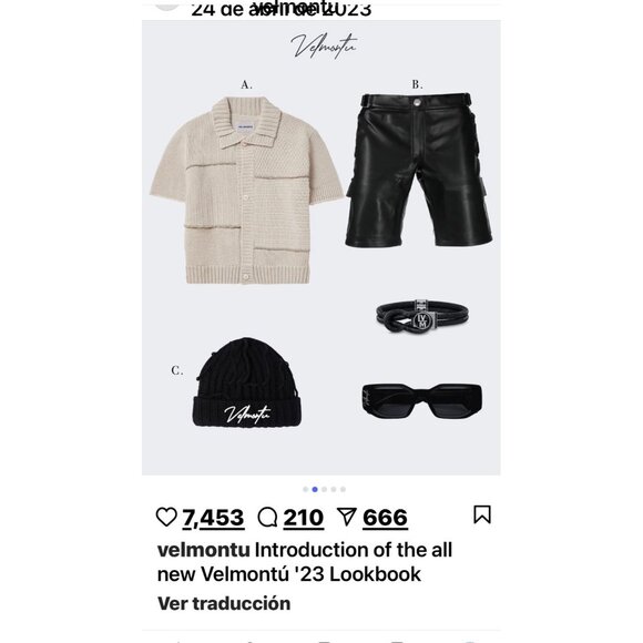 RARE VELMONTU Black Faux Leather High-Waisted Bermuda Shorts LARGE - Picture 4 of 4